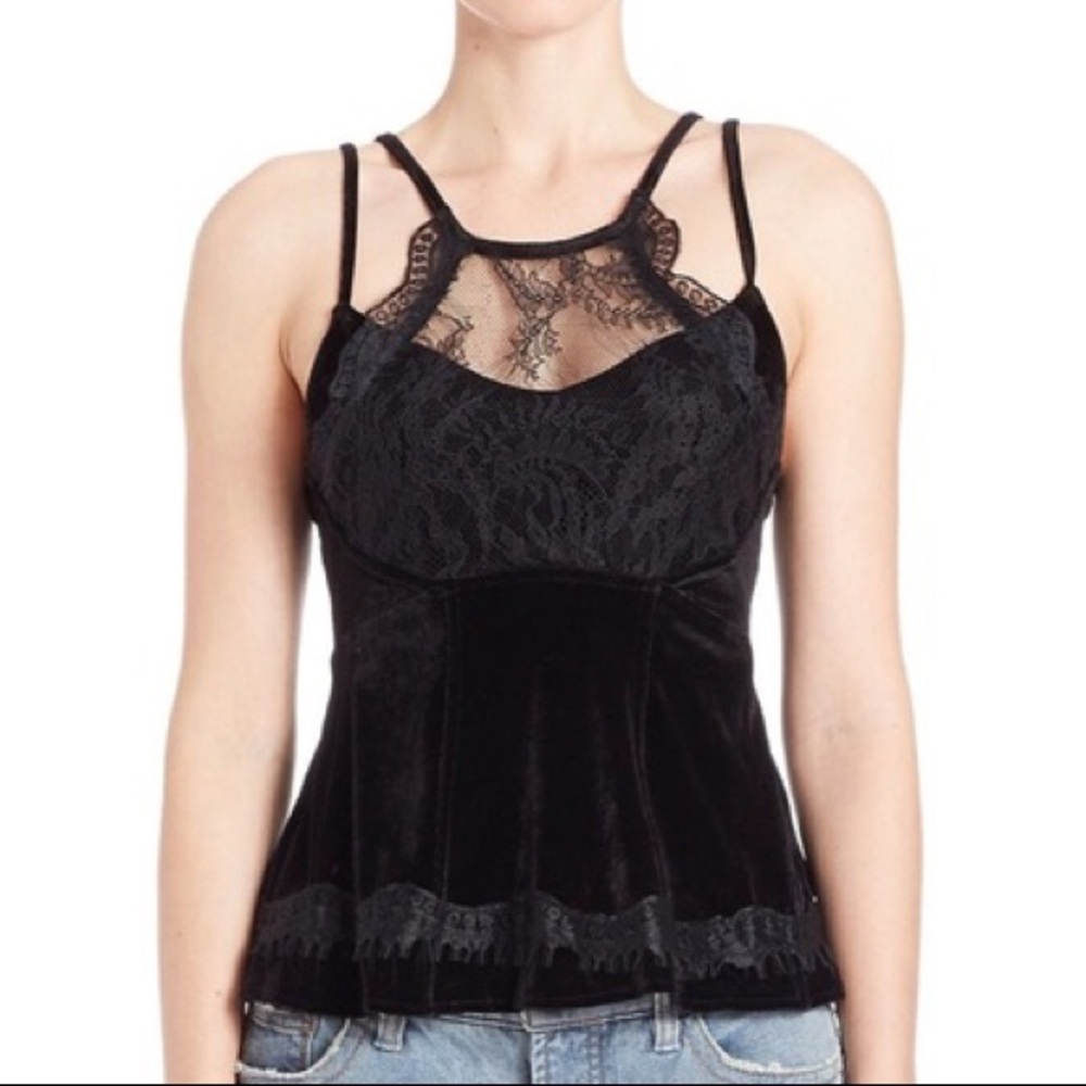 Free People Lace Peplum Top